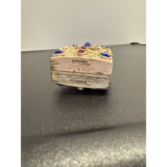 Vtg Florenza Perfume Bottle Filigree Jeweled Gems 1950s Vanity Item USA - Picture 6 of 10